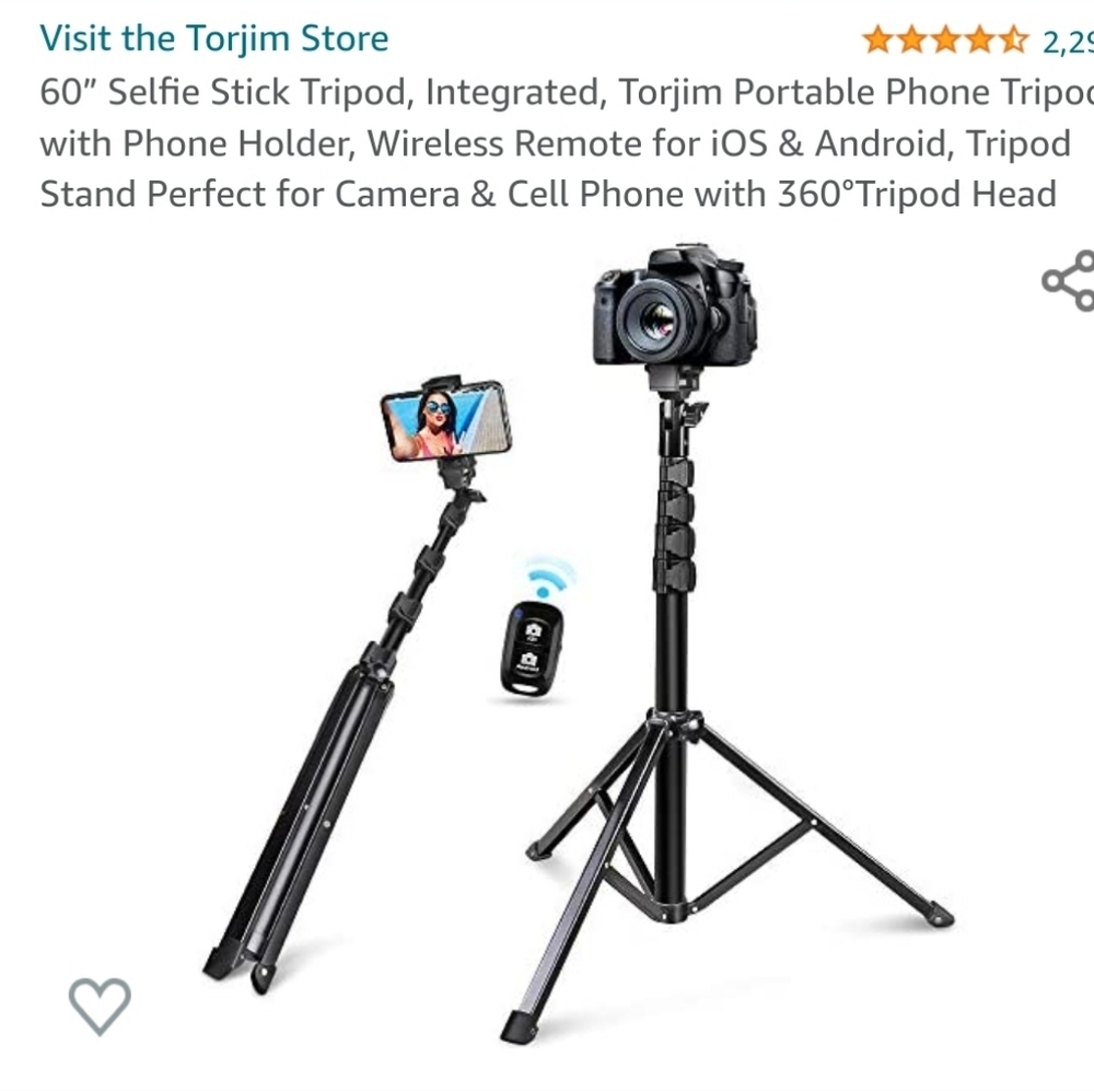 60" selfie stick / tripod